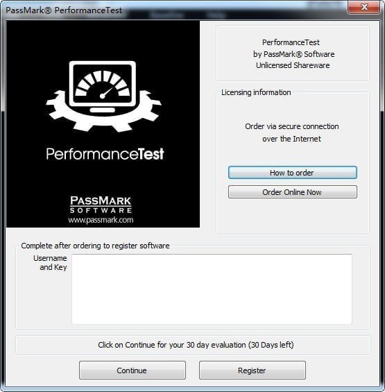 PassMark&ensp;PerformanceTest�ٷ��氲�b����