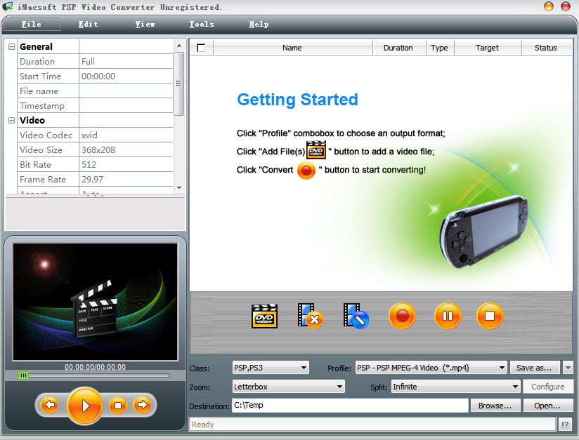 iMacsoft PSP Video Converter���ܽ�B���b�̌W