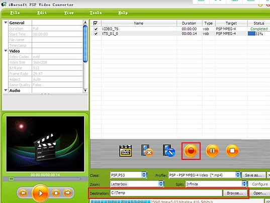 iMacsoft PSP Video ConverterVOB�D�Q��PSPҕ�l�ļ��̌W