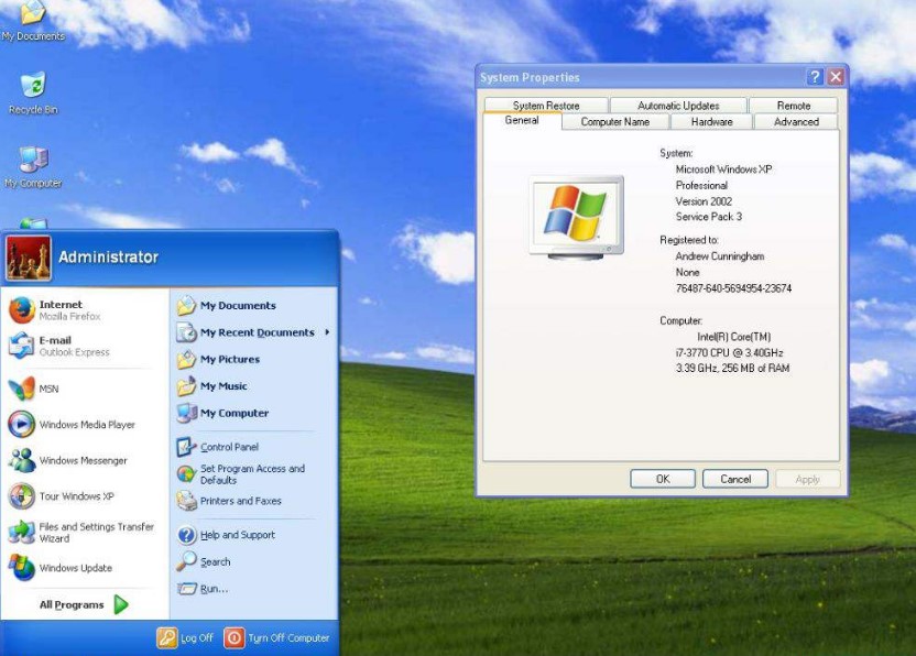 Windows XP ����̖������̖�����d����