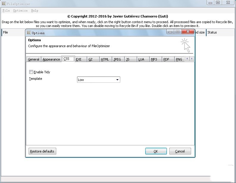 �ճ����õ��ļ����s����FileOptimizer���d��(ji��n)��