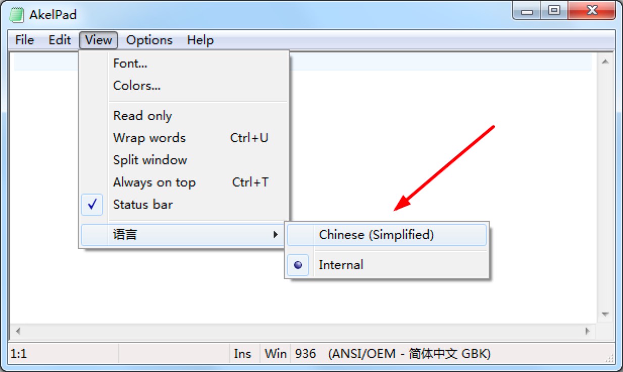 AkelPad���w�h�������f��