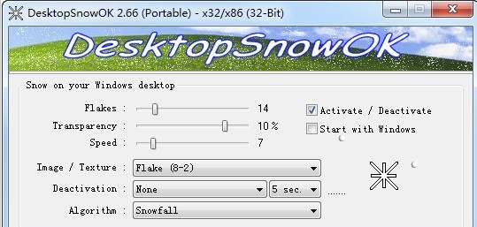 ������ѩܛ��DesktopSnowOK���İ�ʹ�ý�B