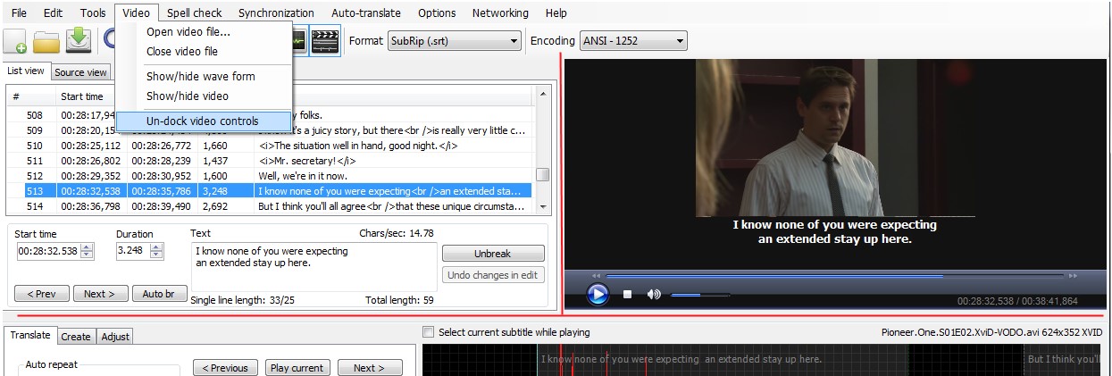 Subtitle Edit��Ļ��݋�����ı����O�ÈD�Ľ̌W