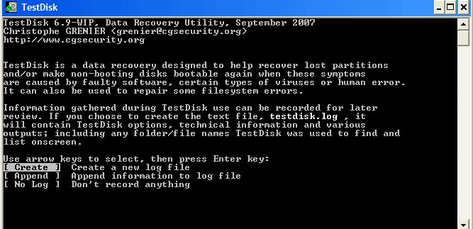 TestDisk�ٷ����d�֏́Gʧ�ķօ^���ޏ͓p�ĵķօ^