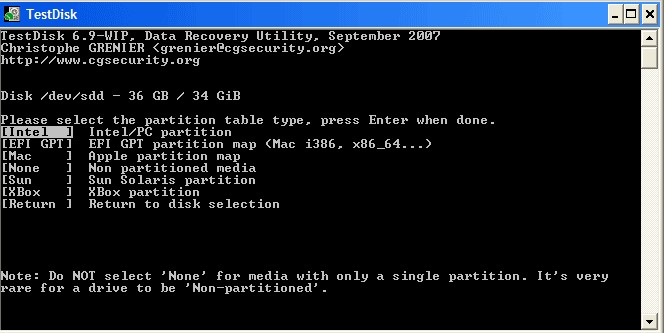 TestDisk�ٷ����d�֏́Gʧ�ķօ^���ޏ͓p�ĵķօ^