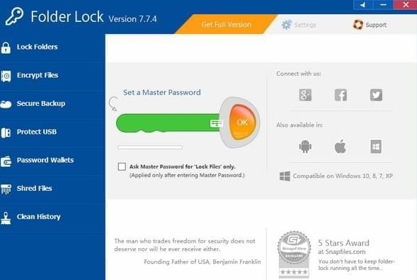 Folder Lock�ٷ����dʹ�ó�Ҋ���}���