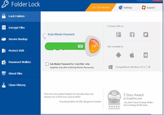 Folder Lock�ٷ����dʹ�ó�Ҋ���}���