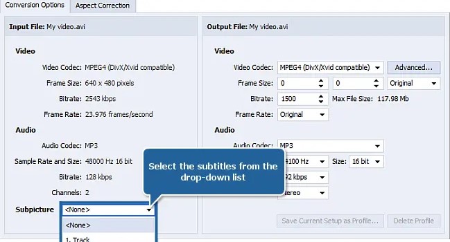 AVS Video Converterҕ�l��Ļ�D�Q�̌W