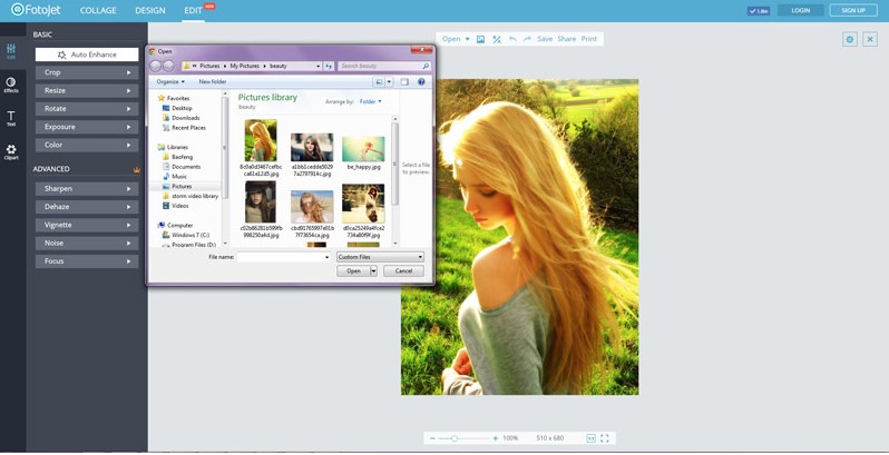 FotoJetDesigner���ʹ�ÈDƬ�ü�����