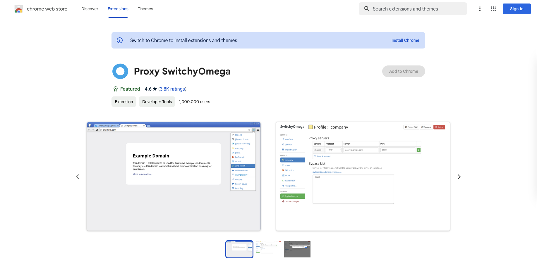 �D���؄e���ѣ�֪���UչProxy SwitchyOmega����6��ֹ֧ͣ��Chrome�g�[��