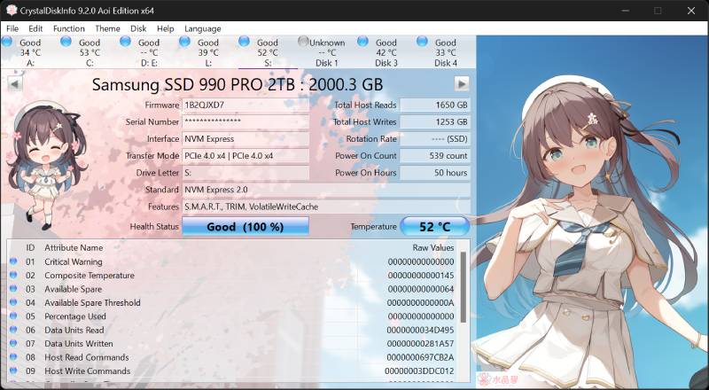 �D��Ӳ�P���ܜyԇ����CrystalDiskMark Aoi����΢ܛ�̵� 9.99��Ԫٝ���_�l(f��)��